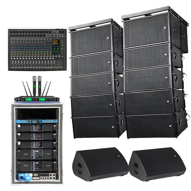 Factory PA System 10 Inch Line Array Speakers with 18 Inch Subwoofer Stage Audio Sound System Equipment for Church Wedding