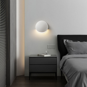 Italian Luxury Minimalist LED Wall <b>Lamp</b> Acrylic Lampshade High-End Simple Bauhaus Style Night Light Iron PC Body for Bedroom - Product Image 4