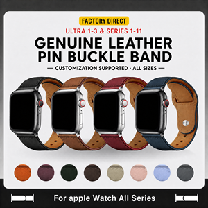 Correa de Reloj Upro Elegante de Cuero Genuino para Apple Watch S10 11 46mm Ultra 49mm SE 44mm 42mm 38mm, Correa de iWatch para Negocios - Product Image 2
