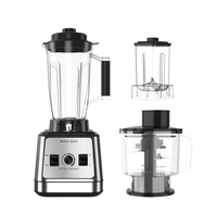 Mixeur Commercial Multifonctionnel Haute Puissance à Commande par Bouton, Capacité 3.0L, 2 Vitesses, Faible Bruit, pour Smoothies et Milkshakes