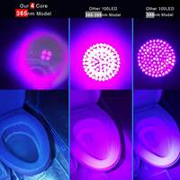 Lampe torche UV 15W en alliage d'aluminium, étanche, rechargeable par USB, lumière noire 395nm 365nm pour la détection de devises et d'urine d'animaux