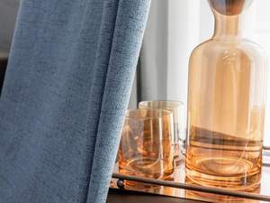 Vente en gros personnalisé nouveau style 100% polyester <span class=keywords><strong>lin</strong></span> artificiel <span class=keywords><strong>enduit</strong></span> tissé tissu de rideau occultant - Product Image 2