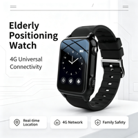 Montre connectée pour personnes âgées avec GPS en temps réel, appel vidéo, moniteur de sommeil, rappel de sédentarité, 4G