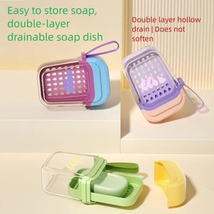 1Pcs Soap Case Travel Case Leakproof <b>Container</b> With <b>Lid</b> For Traveling Camping Gym Applies To Shower Bath Bathroom Supplies - Product Image 3