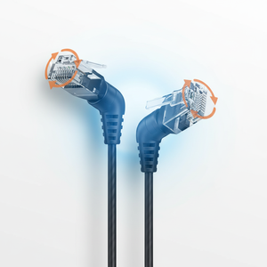 Câble <span class=keywords><strong>Ethernet</strong></span> Cat6a MT-5036A, <span class=keywords><strong>coude</strong></span> rotatif, 10G, cordon de raccordement à dix gigabits, cuivre pur, 360 degrés, RJ45, câble réseau de 100 m - Product Image 1