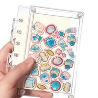 Carnet d'adresses A7 personnalisé en acrylique, bloc-notes à secouer, imprimé UV, bloc-notes en plastique, cadeau promotionnel avec logo personnalisé