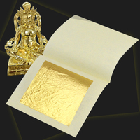 Statue de Bouddha dorée, plaquée or 24 carats, pour la décoration de la maison, collection de cadeaux, sculpture en laiton, art