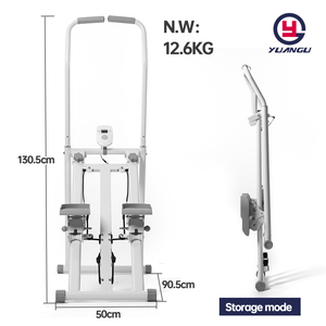 เครื่องเดินบันไดแบบพับได้ สายสลิงเหล็กคู่ แข็งแรงทนทาน สำหรับออกกำลังกายคาร์ดิโอ ใช้ในบ้าน - Product Image 3