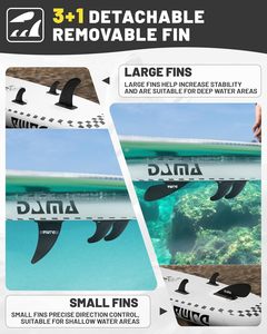 กระดานยืนพาย (SUP) ลดราคาพิเศษ ขนาด 11'*34''*6'' รุ่น DM24 แบบเป่าลม ดีไซน์กว้างพิเศษ เพื่อการเล่นเซิร์ฟที่สะดวกสบาย - Product Image 4