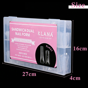 Wholesale Long Almond Sandwich Dual Forms <b>Nail</b> Mold Easy Domolding 140 Top Mold & 140 Bottom Mold Sandwich <b>Nail</b> Tips - Product Image 6