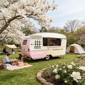 Luxury Mobile Fast Food Cart Integrated Kitchen Design Food <b>Trailer</b> Burger Hot Dog Ice Cream Vending Van - Product Image 1