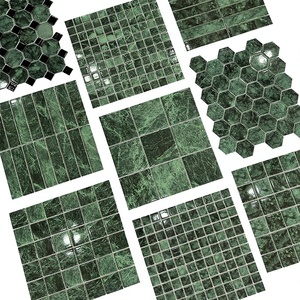 Mosaico Cerámico Verde Imitación Mármol <span class=keywords><strong>de</strong></span> Gran Formato Shuangou, Baldosas para Piscina, Diseño Europeo Moderno, Resistente al Desgaste, Brillante - Product Image 1