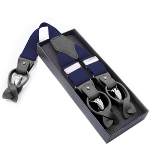 Fashion Classic Luxury Adjustable 3.5cm Men and <strong>Women</strong> New Black Leather Dual Clips <strong>Suspender</strong> <strong>Belt</strong> for Daily Wear - Product Image 5