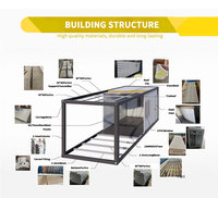 Maison conteneur pliable légère de 20 pieds, préfabriquée et mobile, pour abri, atelier, garage