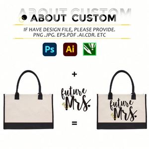 Bolsas de Compras Personalizadas con Impresión de Logotipo, Bolsas de Gran Capacidad con Diseño de Lienzo en Blanco, Disponibles para Envío Internacional - Product Image 2