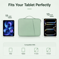 Housse de protection pour tablette avec poignée et poche, grande capacité pour iPad 11 13 pouces, housse de tablette rembourrée douce et résistante à l'eau