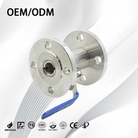 Vanne à boisseau sphérique à bride en acier inoxydable de style cantonais pour contrôle industriel OEM ODM