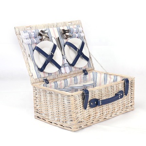 <span class=keywords><strong>Cesto</strong></span> <span class=keywords><strong>da</strong></span> Picnic Multifunzionale Vintage in Vimini Fatto a Mano con Telaio in Ferro per 4 Persone, Ecologico, Set <span class=keywords><strong>Cesto</strong></span> Portaoggetti e <span class=keywords><strong>Cesto</strong></span> per Bucato - Product Image 2
