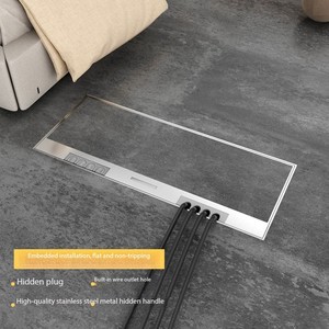 Fupai 86 loại đá cẩm thạch trang trí bằng thép không gỉ được xây dựng trong sàn Ổ cắm 4 cửa hàng 16A NFC <span class=keywords><strong>IP20</strong></span> dân cư sử dụng tiêu chuẩn nền tảng - Product Image 3