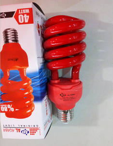 Bombilla CFL de tubo rojo de 40W, E27, media espiral, lámpara de ahorro de energía, 8000 horas, 80lm/W, CRI 80, AC 220V - Product Image 2