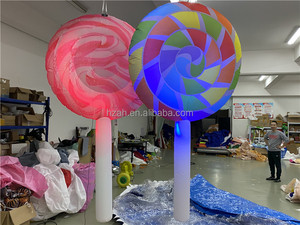 Kẹo Mút Treo Bơm Hơi Giá Rẻ Có Đèn Trang Trí Phông Nền Sự Kiện Giáng Sinh - Product Image 2