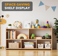 Étagère à livres pour enfants en bois écologique moderne personnalisable à 5 compartiments, style Montessori, à face ouverte, pour les écoles maternelles