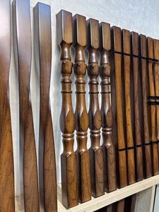 Hiện đại hình bát giác cột giống nhau màu đen óc chó Mô hình cao su gỗ 5.5 Đặc điểm kỹ thuật cho home & Villa cầu thang bộ phận - Product Image 2