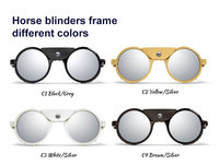 Lunettes de soleil Belio Designer, les plus tendance, unisexes, style steampunk, protection UV400, avec protection latérale en cuir, marque