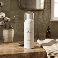 Flacon pompe cylindrique rond 150 ml en PET, vide, blanc, pour nettoyant visage, mousse, savon liquide, distributeur de produits de soin, emballage