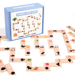 Gioco Educativo in Legno con <span class=keywords><strong>Ombre</strong></span> Incastrate, Divertente Gioco da Tavolo per Bambini per l'Apprendimento delle Forme - Product Image 6