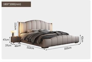 Camas Tapizadas Modernas con Luz LED <span class=keywords><strong>2026</strong></span>, Camas Dobles Queen de Tela Suave, Estructura de Pino, Muebles para Dormitorio Principal, Cama King Size al por Mayor - Product Image 5