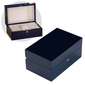 Elegante Scatola per <span class=keywords><strong>Orologi</strong></span> in Legno Blu Navy Lucido, Contenitore di Lusso Rettangolare Resistente agli Urti, Design Premium Adatto a Tutti gli <span class=keywords><strong>Orologi</strong></span> - Product Image 1