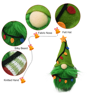 Gnomo Natalizio <span class=keywords><strong>in</strong></span> <span class=keywords><strong>Feltro</strong></span> Verde Gonk da 24 cm, Decorazione Vintage per le Feste di Natale 2026, Regalo di Natale - Product Image 5