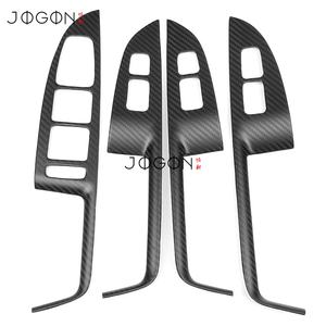 Cubierta del Panel de Interruptores de Ventanas y Puertas para Hyundai Genesis G70 IK 2017-2025, Fibra de Carbono Real, Moldura del Panel de Botones de Elevación de Ventanas y Puertas, 4 Piezas - Product Image 4