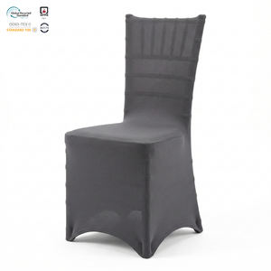 Housse de chaise Chiavari extensible grise moderne et fiable pour banquets et mariages, en spandex, ajustée, écologique et durable, vente en gros - Product Image 1