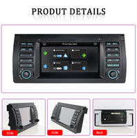 Autoradio multimédia Linux 7 pouces avec lecteur DVD stéréo, CarPlay sans fil et vidéo pour BMW X5 E53/Série 5 E39, écran HD