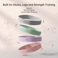 Bandes de Résistance en Silicone Écologiques 15-45LB – Bandes d'Exercice Robustes pour le Rehaussement des Fessiers, l'Entraînement Musculaire et la Santé Corporelle