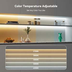 Màu kép COB CCT LED Strip Lights 2700K ấm + 6500K mát trắng linh hoạt tuyến tính DC12V DC24V 576 LED siêu sáng thông minh - Product Image 4