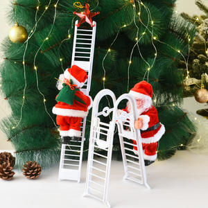 Yixia eléctrico Santa Claus escalada escalera creativa <span class=keywords><strong>CASA</strong></span> DE Navidad figura para decoraciones festivas para el hogar - Product Image 3