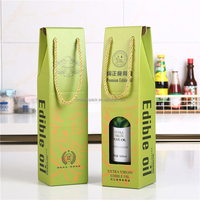 Boîte d'expédition en carton ondulé bon marché avec logo en feuille imprimée personnalisée boîte pour emballage d'huile d'olive comestible sauce aromatisante avec poignée