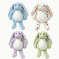 Peluche personnalisée avec logo par sublimation, lapin aux longues oreilles et ours en peluche, cadeau d'anniversaire pour enfants, peluche personnalisée OEM