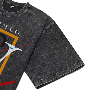 Camisetas de Hombre con Tinte Lavado al Ácido, Servicio OEM, Estampado Vintage Personalizado, Camisetas Casuales Transpirables de Algodón de Manga Corta para Venta al Por Mayor - Product Image 5