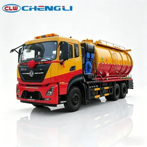 รถดูดสิ่งปฏิกูลแบบฉีดน้ำแรงดันสูง Dongfeng Kinland 6X4 ขนาด 22 ลูกบาศก์เมตร เครื่องยนต์ Cummins 320 แรงม้า พร้อมเครื่องยนต์เสริม - Product Image 1