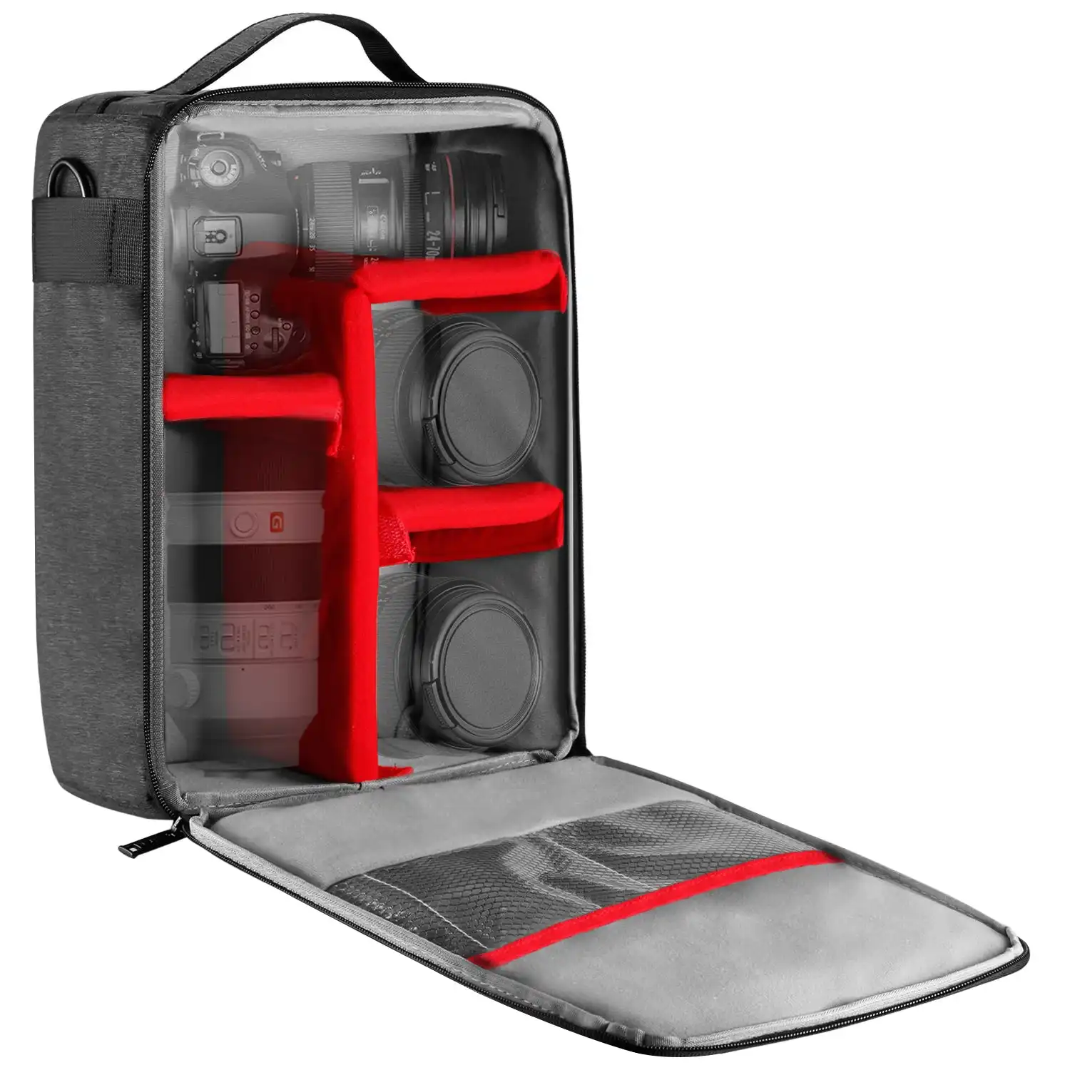 Waterproof Shockproof Material Camera Lens Bag Camera Carrying Case for Indoor Storage and Outdoor Activity