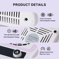 Aspirateur à poussière pour ongles Zeal Shine, collecteur de poussière pour ongles, filtre détachable, ventilateur turbo 65w pour les soins des ongles professionnels