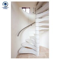 Escaliers modernes en verre d'acier inoxydable en spirale durable pour l'usage d'intérieur pour des maisons et des villas