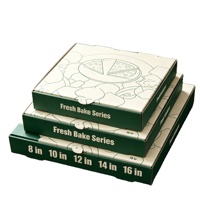 Boîtes à pizza rigides en papier kraft écologiques et recyclables avec logo personnalisé, cartons de livraison de nourriture en carton ondulé de qualité alimentaire, impression quadricolore