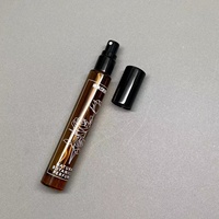 Botella de Perfume de vidrio grueso de lujo de 10ml, rociador de aluminio negro, serigrafía, estampado en caliente, difusor de embalaje, uso de capacidad de 30ml