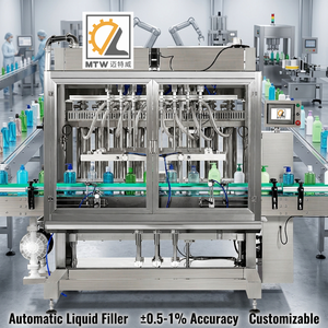 Machine de remplissage automatique de liquides MTW pour gel <span class=keywords><strong>douche</strong></span>, lotion corporelle, shampoing, savon, détergent - Certifiée CE - Product Image 1