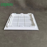 Trappe d'inspection carrée en plastique blanc, panneau d'accès en PVC pour l'inspection des conduits d'air dans les plafonds en plâtre